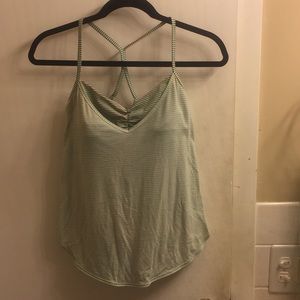 Old school lulu tank - mint green & stripes